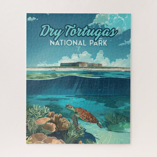 Dry Tortugas National Park Florida Turtle Jigsaw Puzzle (Vertical)