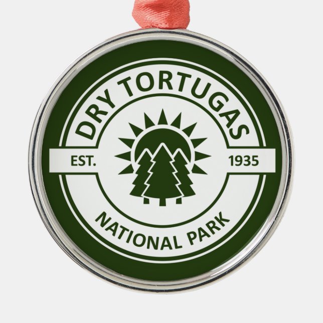Dry Tortugas National Park Metal Tree Decoration (Front)