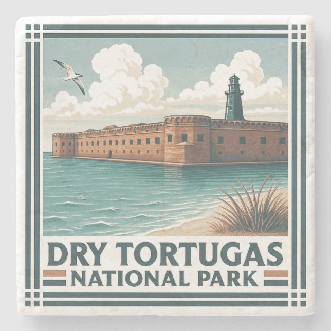 Dry Tortugas National Park Stone Coaster (Front)