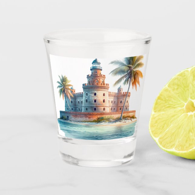 Dry Tortugas National Park Turtle Shot Glass (Front)