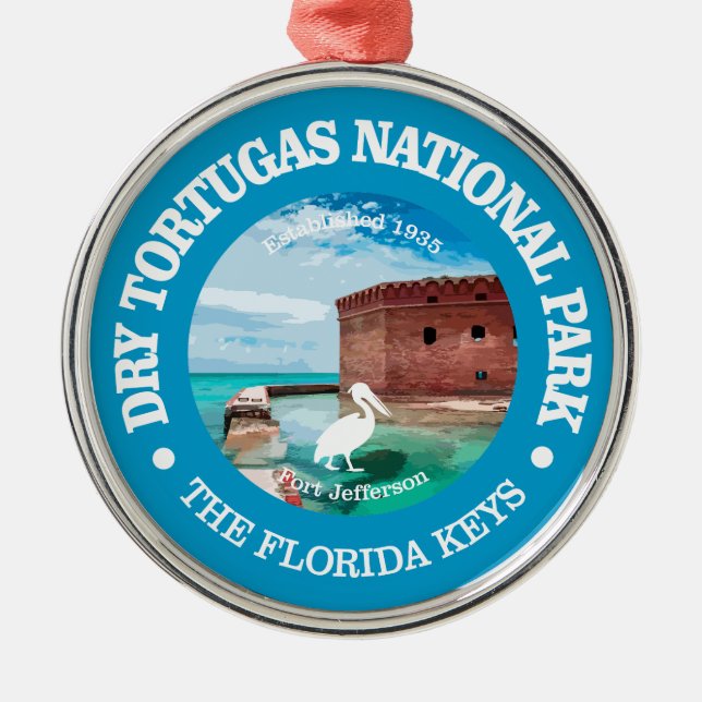 Dry Tortugas NP2 Metal Tree Decoration (Front)