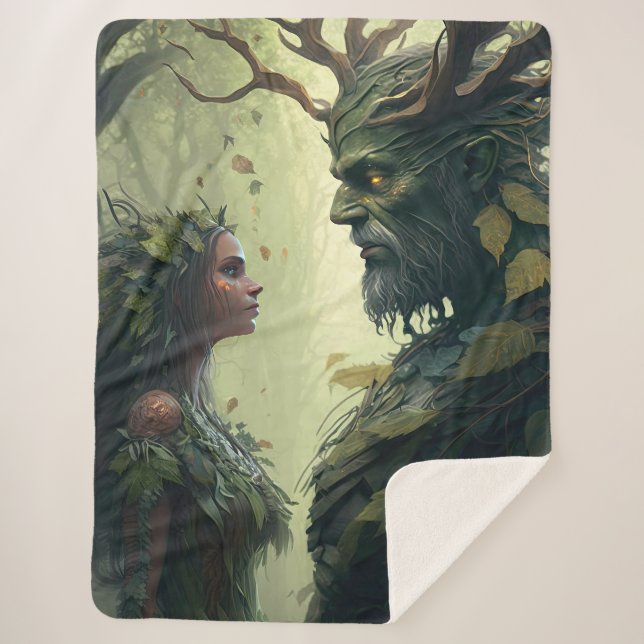 Dryad and a Demigod Sherpa Blanket (Front)