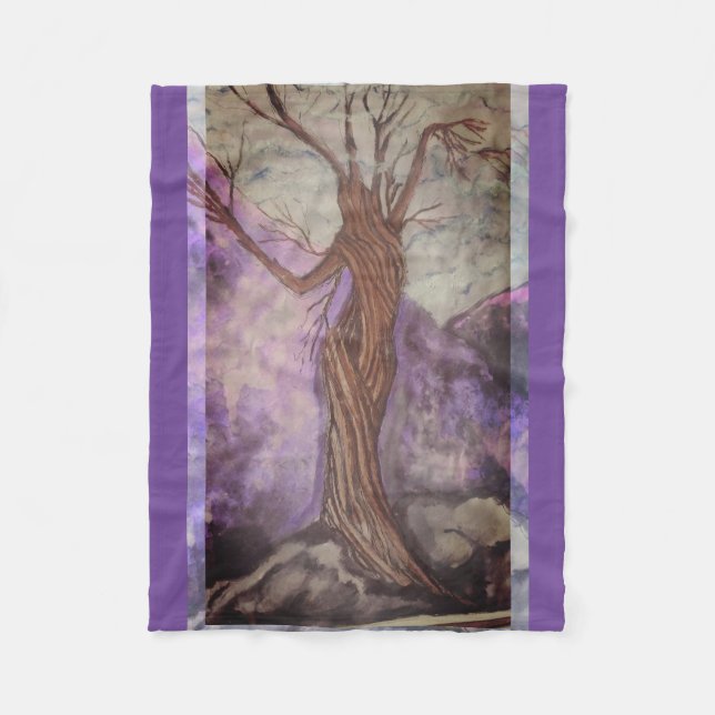 Dryad in Winter Fleece Blanket (Front)