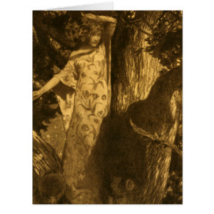 Dryad Woman So haunted Owl & Bat Night Moonlight