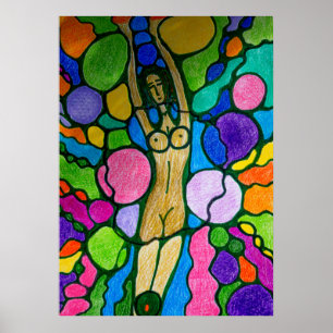 Dryad (wood nymph) Modern Art Poster