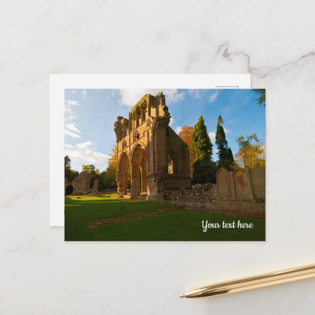 Dryburgh Abbey, Scotland Postcard (Front/Back In Situ)