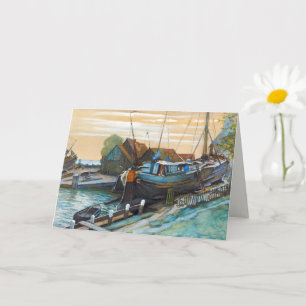 Drydock at Durgerdam painting by Piet Mondrian Car Card