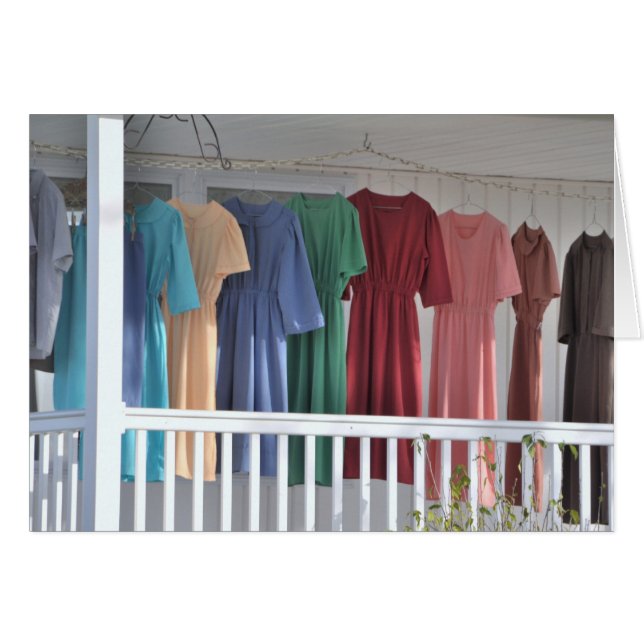 Drying Amish Laundry (Front Horizontal)