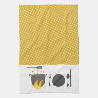 Drying Dish Towel Kitchen Boiling Pot Plate Fork