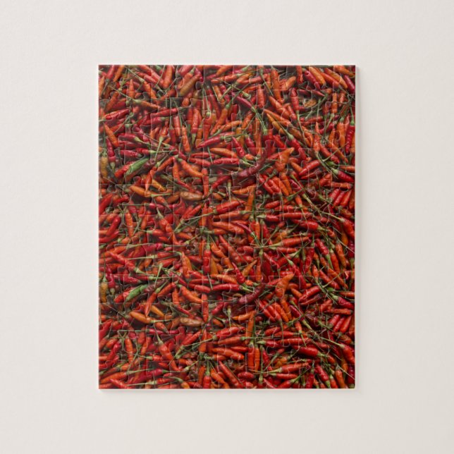 Drying Red Hot Chilli Peppers Jigsaw Puzzle (Vertical)
