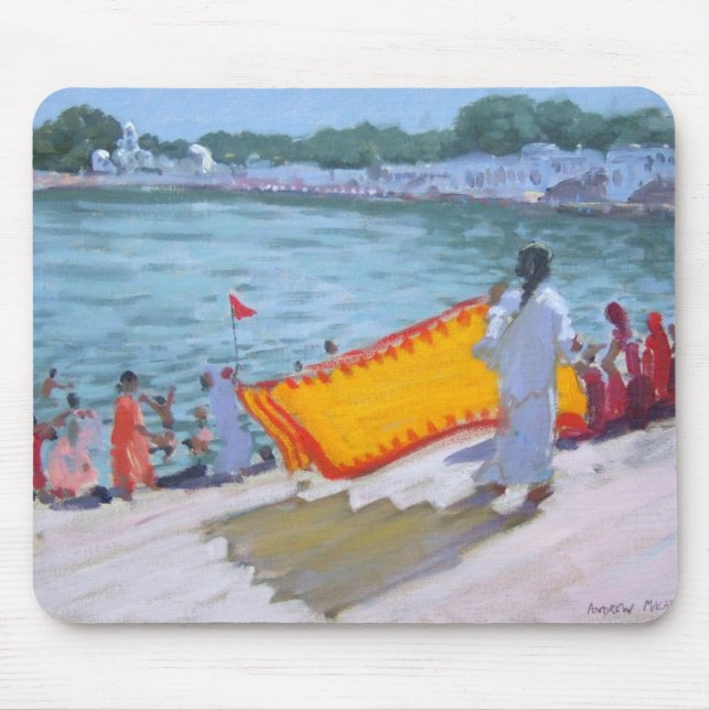 Drying Sari Pushkar Mouse Pad (Front)