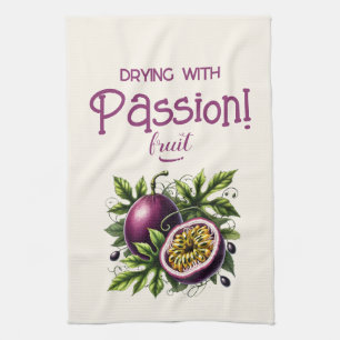 "Drying with Passion! (Fruit) Passionfruit Tea Towel