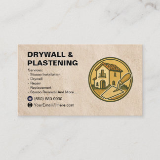 Drywall Business Card Plastening