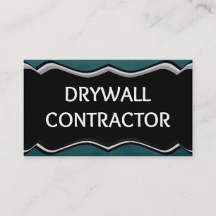 Drywall Contractor Elegant Name Plate Business Card