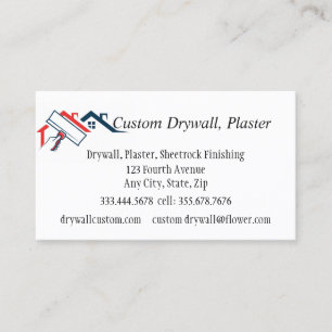 Drywall, Plaster, Sheetrock Finishing Business Ca Card