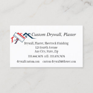 Drywall, Plaster, Sheetrock Finishing Business Card