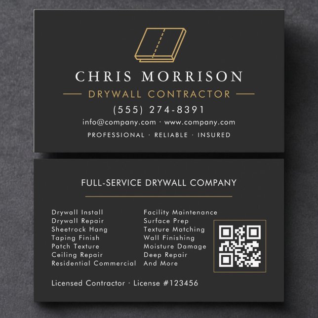 Drywall QR Code Business Card (Creator Uploaded)