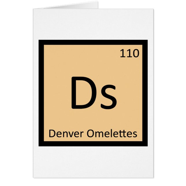 Ds - Denver Omelettes Chemistry Periodic Table (Front)