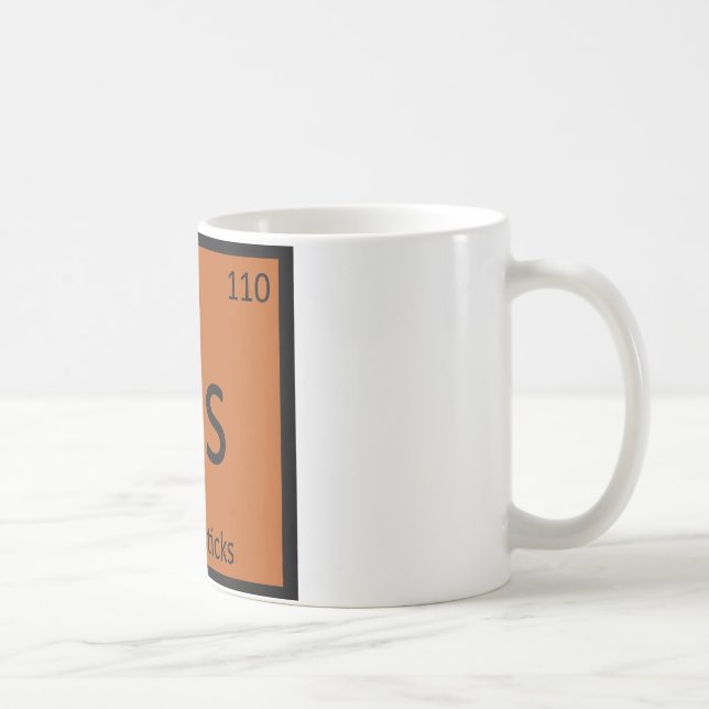 Ds - Drumsticks Chemistry Periodic Table Symbol Coffee Mug (Right)