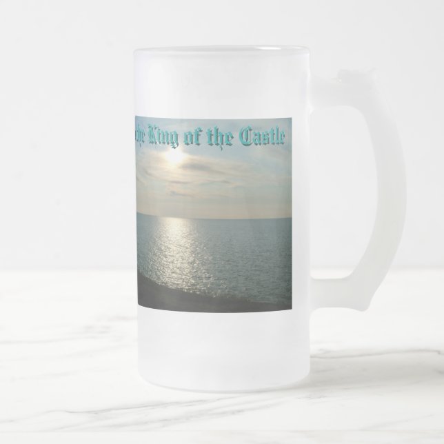 DSCF0004, Happy Father's Day, Jeff, To the King... Frosted Glass Beer Mug (Right)