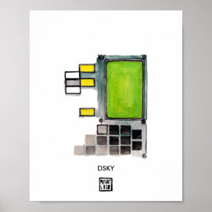 DSKY Apollo Guidance Computer Poster