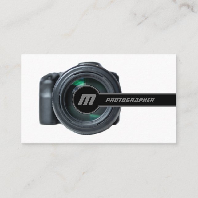 DSLR Camera lenses for Photographers Videographers Business Card (Front)