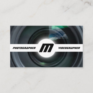 DSLR Camera lenses for Photographers Videographers Business Card