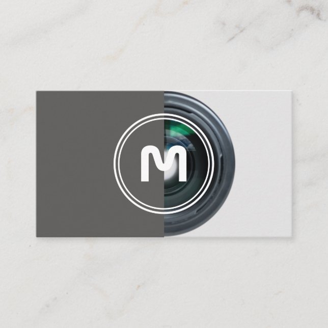 DSLR Camera lenses for Photographers Videographers Business Card (Front)