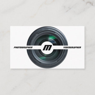 DSLR Camera lenses for Photographers Videographers Business Card