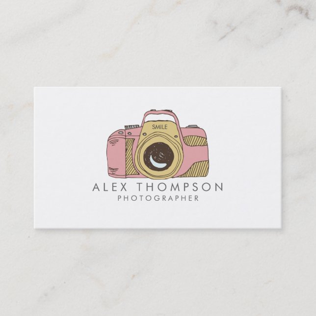 DSLR Camera Photographer Business Cards (Front)