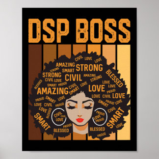 Dsp Boss Powerful Black History Month Black Pride  Poster