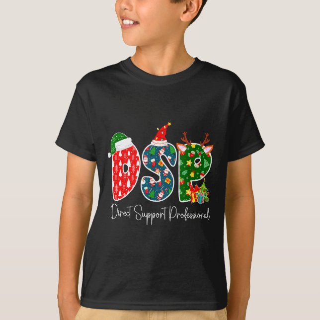 Dsp Christmas Direct Suprt Professional Xmas Famil T-Shirt (Front)