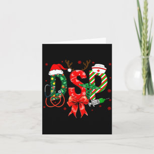 Dsp Nurse Christmas Bow Dsp Gift Xmas Pajamas Grou Thank You Card