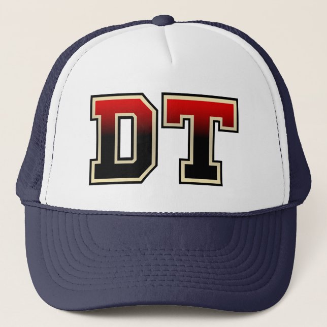 DT monogram initals Trucker Hat (Front)