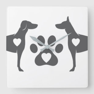 DTDR Doberman Wall Clock White