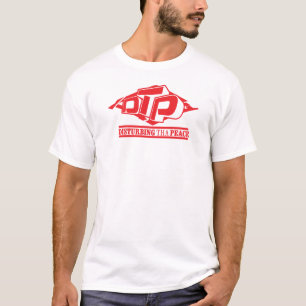 DTP Red on Black Ladies T-Shirt