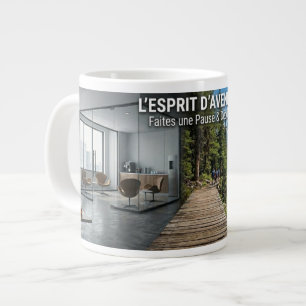 Du bureau à la nature, café géant mup large coffee mug