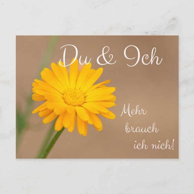 Du & Ich! Mehr brauch ich nich! Postcard (Front)