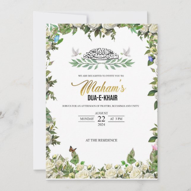 Dua e Khair Invitation (Front)