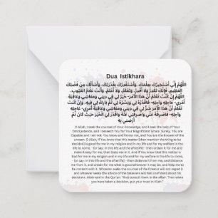 Dua Istikhara Daily Adhkar Card