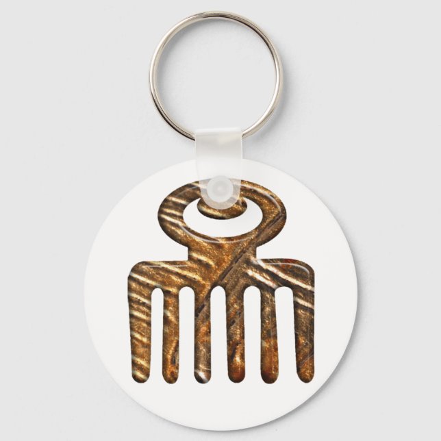 Duafe.African Adinkra symbol Key Ring (Front)