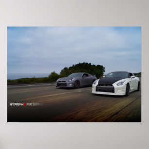 "Dual" 2 Nissan R35 on PCH Poster