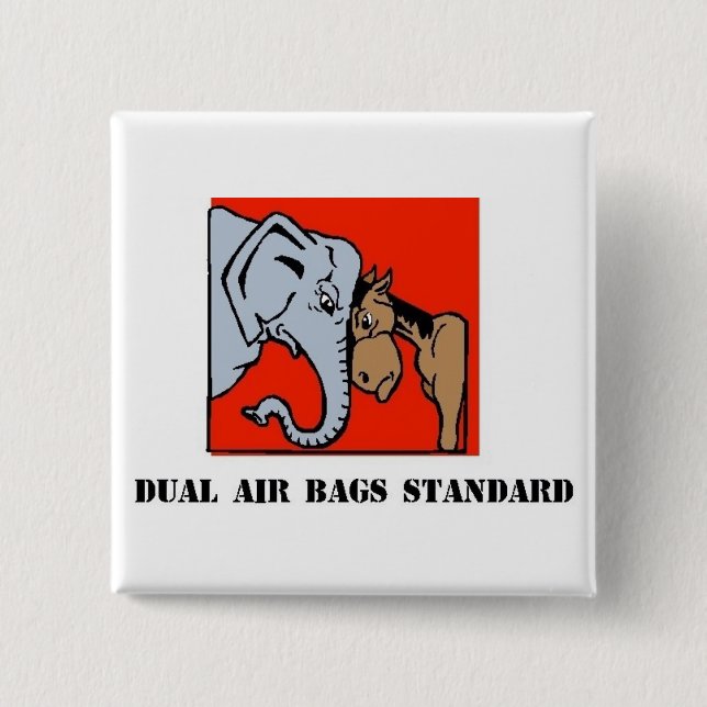 DUAL AIR BAGS STANDARD POLITICAL BUTTON REPUBLICAN (Front)