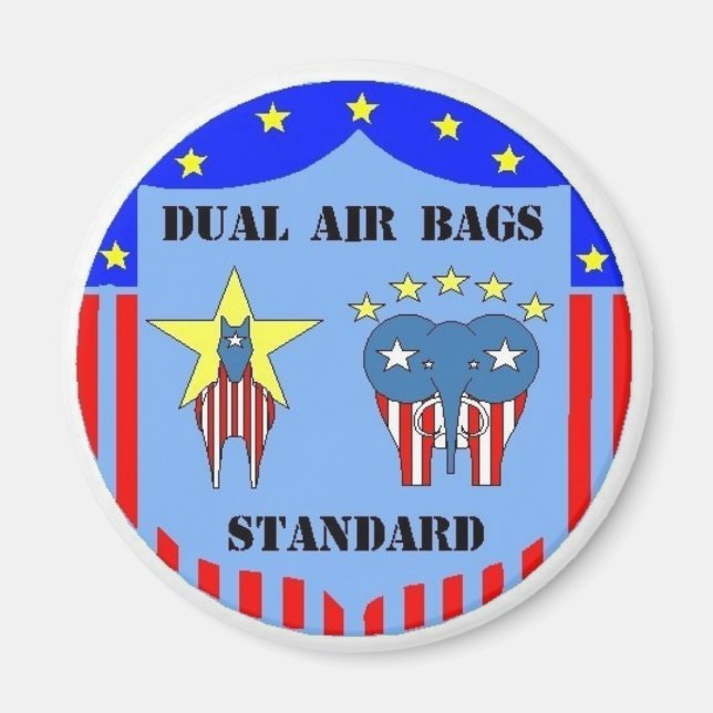 DUAL AIR BAGS STANDARD POLITICAL MAGNET DEMOCRAT (Front)