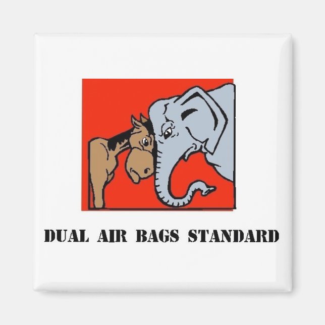 DUAL AIR BAGS STANDARD POLITICAL MAGNET DEMOCRAT (Front)