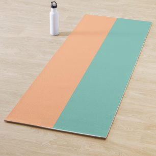 Dual Aqua Orange Pastel Yoga Mat