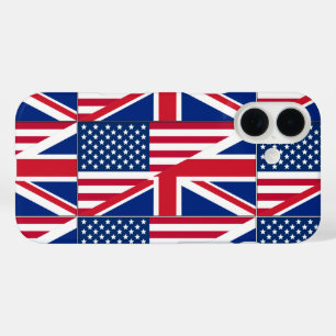 Dual Citizen American & British Flag iPhone 16 Case