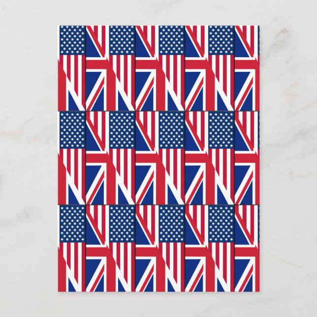 Dual Citizen American & British Flag Postcard (Front)