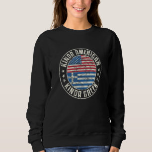 Dual Citizenship American Greek Greece Usa Flag El Sweatshirt