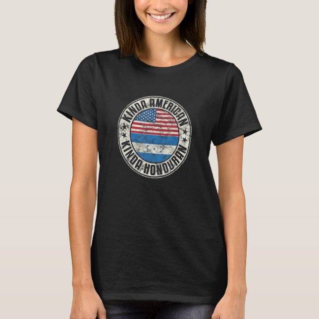 Dual Citizenship American Honduran Honduras Flag U T-Shirt (Front)